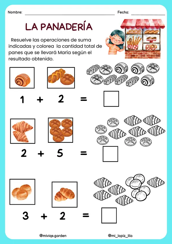 CUADERNILLO CON 50  PROBLEMAS MATEMÁTICOS PARA PREESCOLAR / INFANTIL