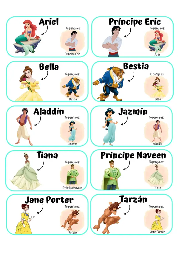 Encuentra a tu pareja Disney
