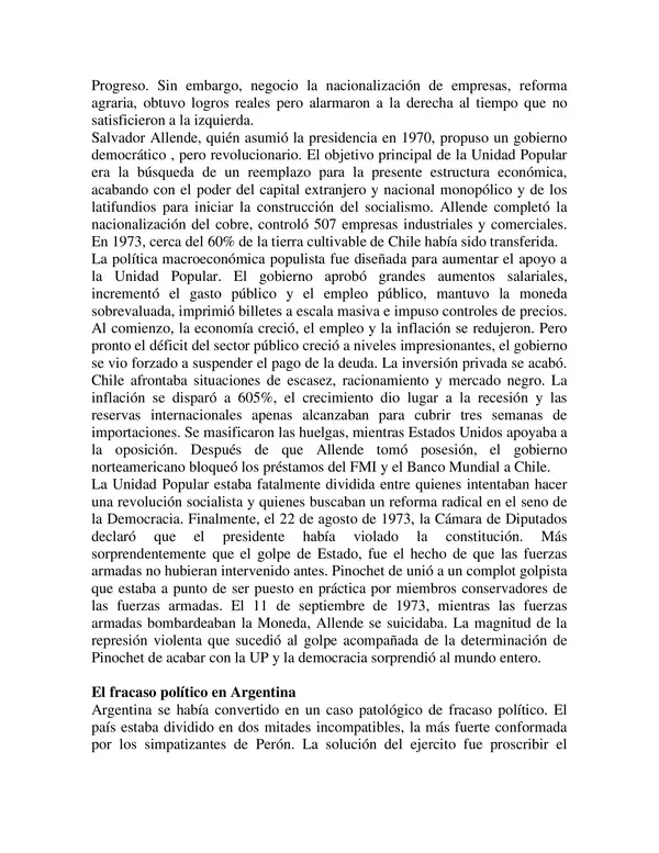 Michael Reid "El continente olvidado" (Material para dictar clase de América S.XX)