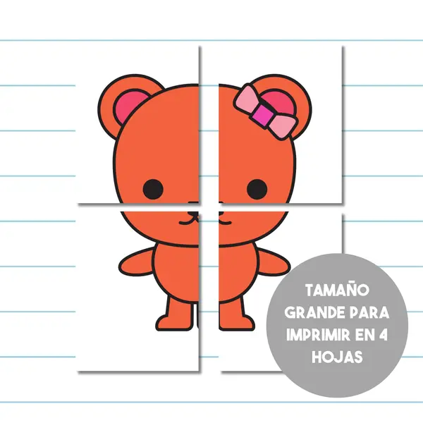 Juego Imprimible Viste a los Osos con Ropa Típica de Chile