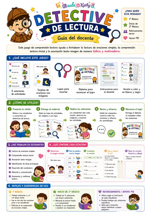 DETECTIVE DE LECTURA | Juego de Comprensión Lectora 🔍📚