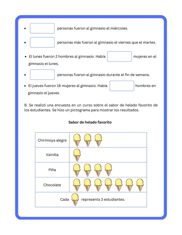 3° básico - Guía de trabajo "Datos, gráficos y experimentos aleatorios"