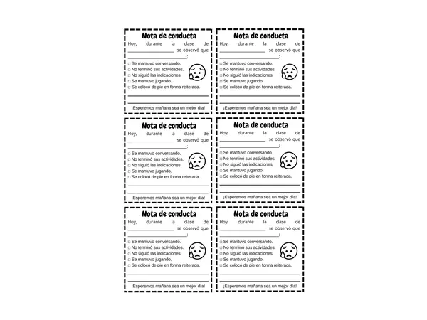 Notas de conducta