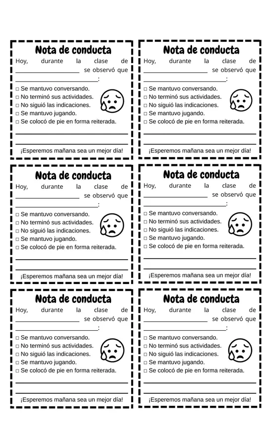 Notas de conducta