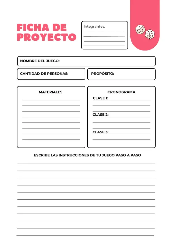 Proyecto "Juego de Mesa" (Tecnología 8º)