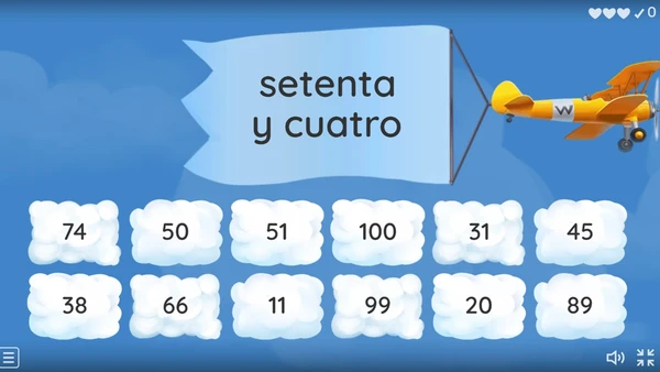 "Lectura de números hasta el 100"