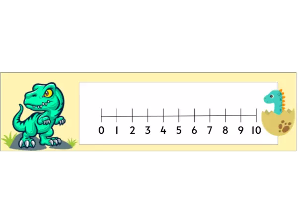 Recta numérica de Dinosaurio