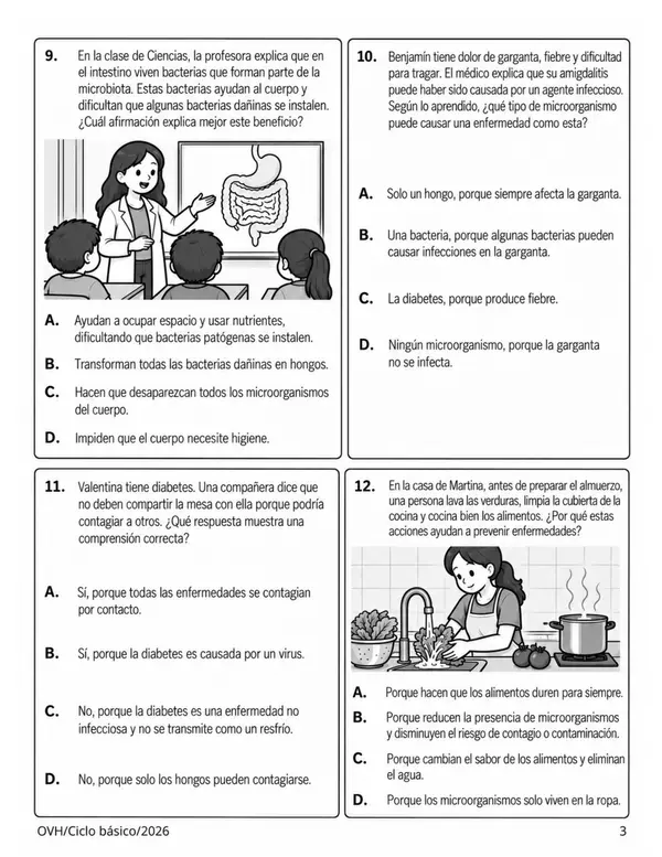 Evaluación Ciencias Naturales 5° Básico | Microorganismos, Bacterias, Virus y Hongos