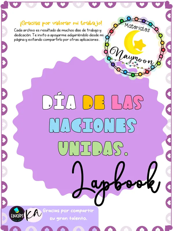 Lapbook Día de las Naciones Unidas ONU.