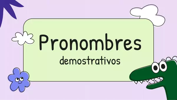 Clase pronombres demostrativos