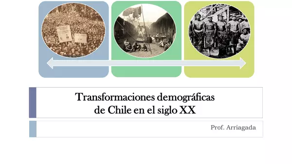 CLASE TRANSFORMACIONES DEMOGRÁFICAS DEL SIGLO XX EN CHILE