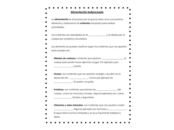 Alimentación balanceada