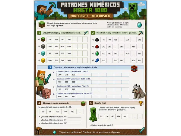 PATRONES CON MINECRAFT