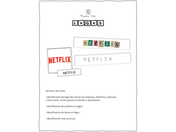 Tarjetas de logos y palabra.
