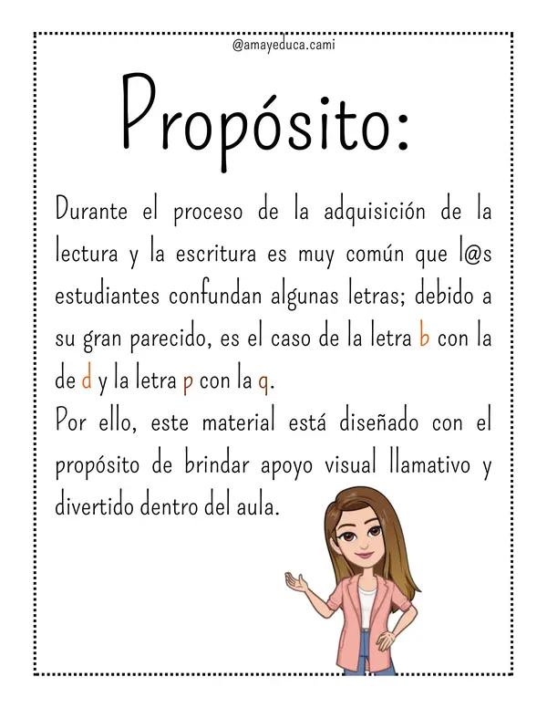 Poster Dislexia, Apoyo visual 