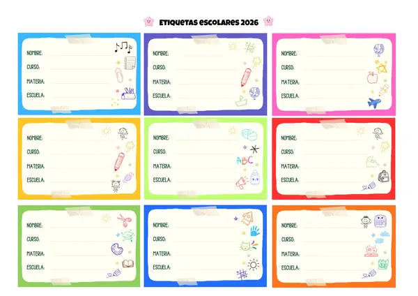 Etiquetas Escolares 2026: ¡Identifica tus cuadernos con estilo!