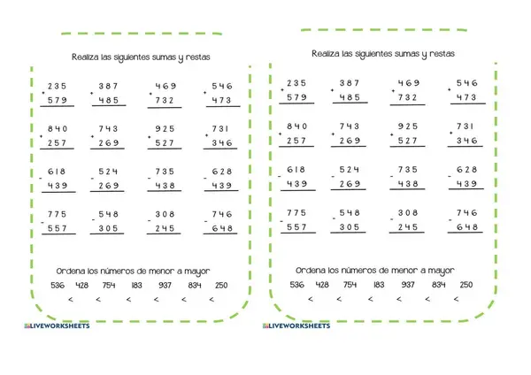 Guías de matemática y lenguaje para cuarto básico