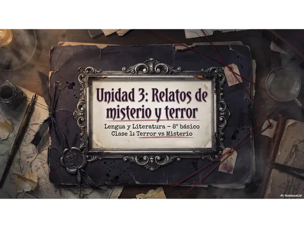 Terror vs. misterio (Unidad 3 - Clase 1 - 8°)