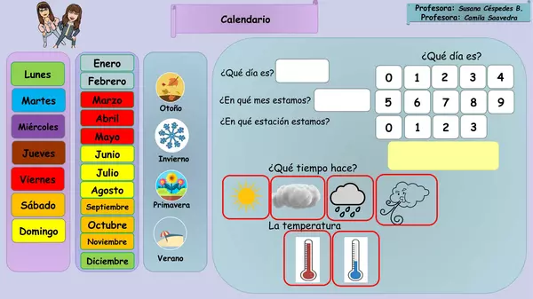 Panel de calendario 