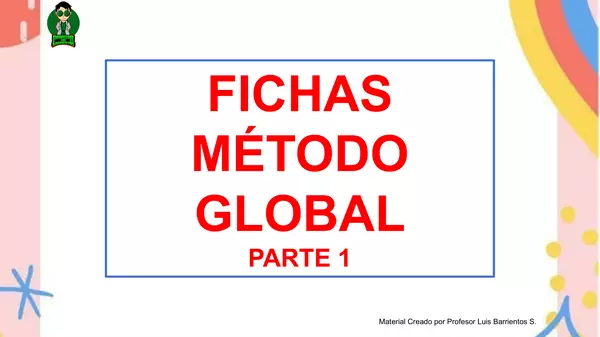 Fichas para trabajar el Método Global de lectura.