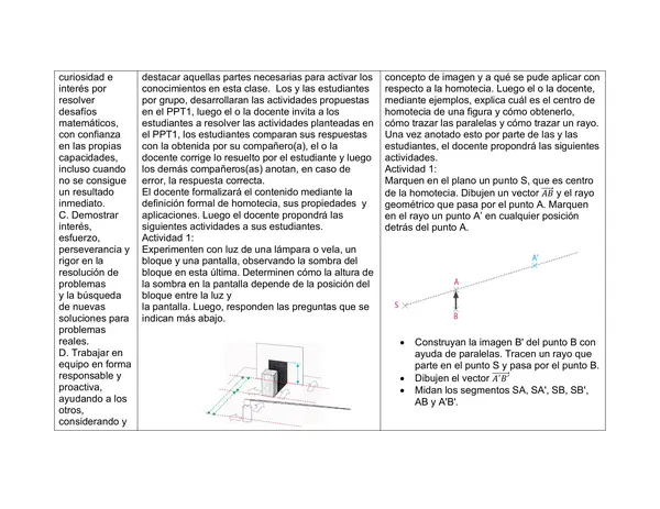 Planificación Clase a Clase Agosto - Matemática - 1° Medio