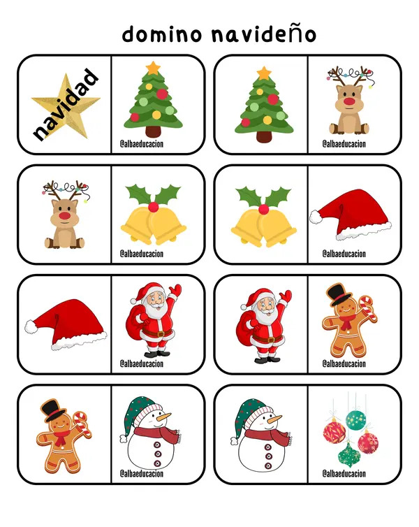 domino navideño