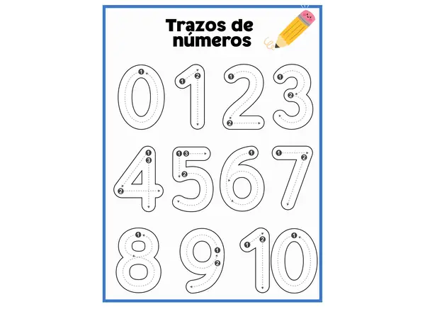 Desarrollar habilidades grafomotrices  trazos de números