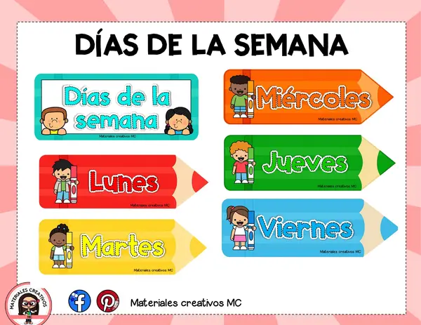 DECORACIÓN DÍAS DE LA SEMANA 