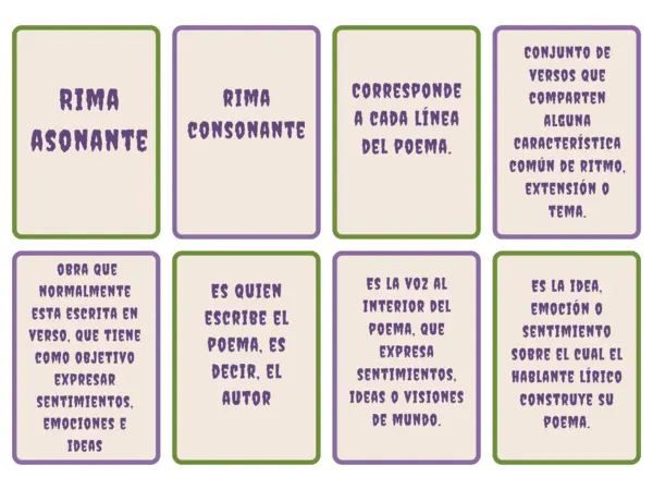 Memorice Género lírico 