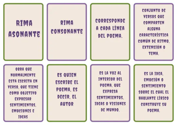 Memorice Género lírico 