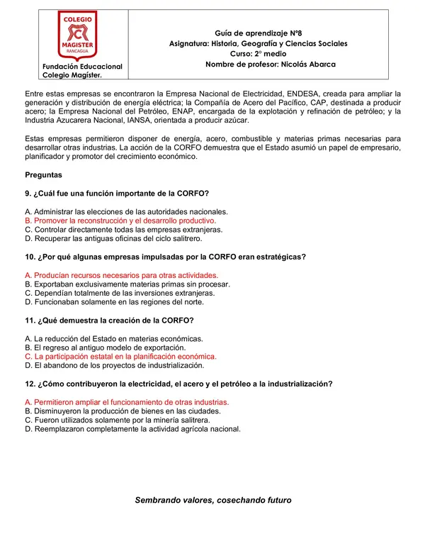 transformación económica por la depresión del 29 en Chile