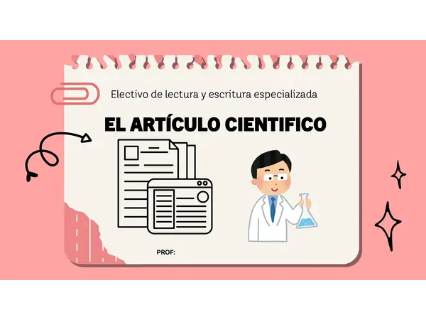 EL artículo cientifico- electivo de 4 medio.