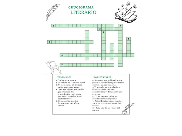 Crucigrama literario 
