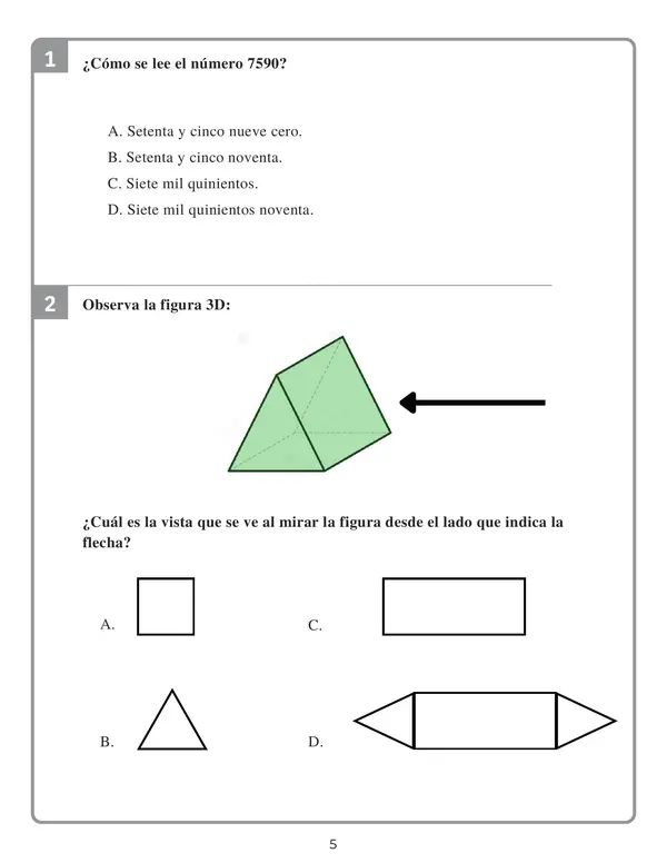 Ensayo SIMCE - Matemática 4to básico N° 4