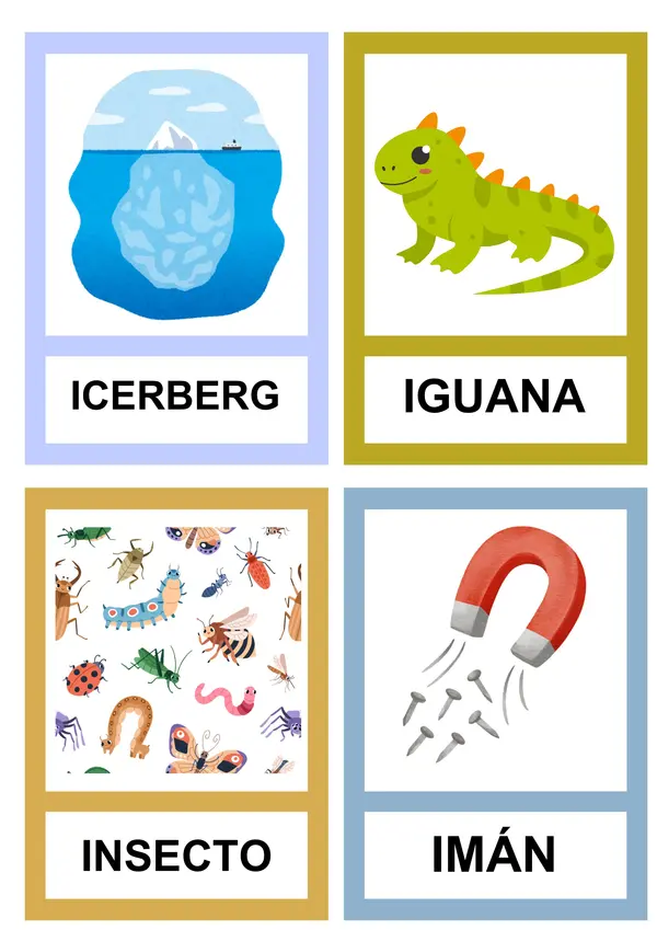Láminas de la vocal i 