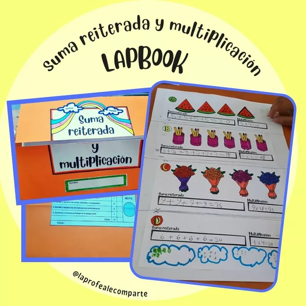 Lapbook de suma reiterada y multiplicación 