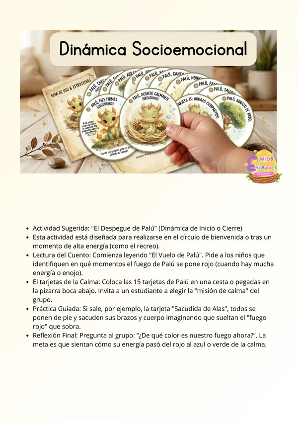 Pack de Autorregulación: El Vuelo de Palú (Cuento + 15 Tarjetas de Pausas de Calma)