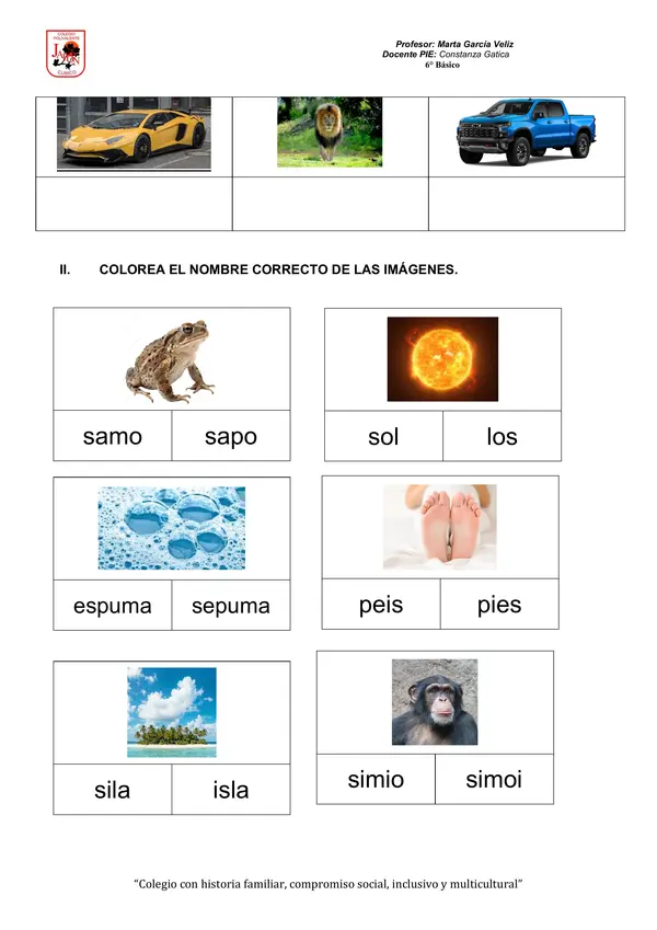 PRUEBA LETRA M, L, P, S