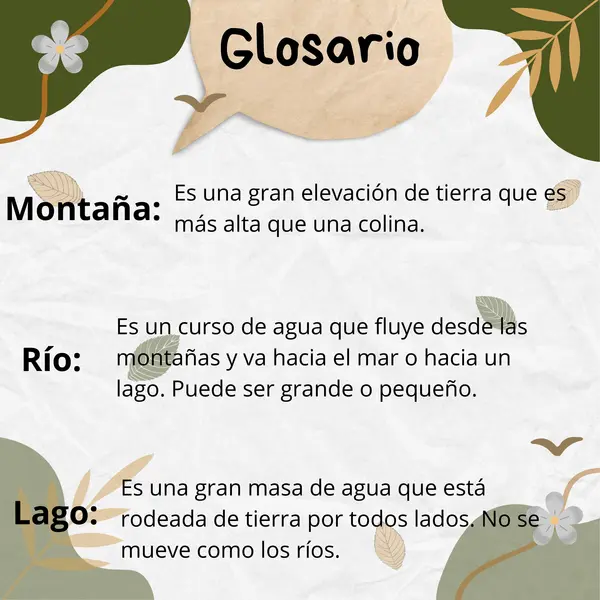 Glosario ''conociendo mi entorno''