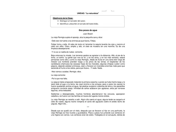 Guia de Lenguaje 8 Basico: La naturaleza (semana 21)