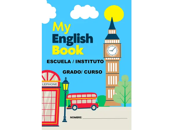 English Book Cover - Carátula para Libro de inglés