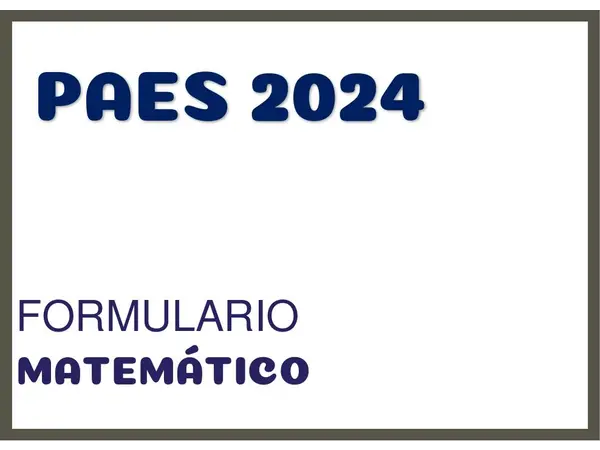 FORMULARIO MATEMÁTICO PAES