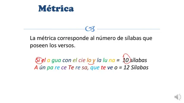 ppt métrica y lenguaje poético, 2°Medio, Lengua y literatura.