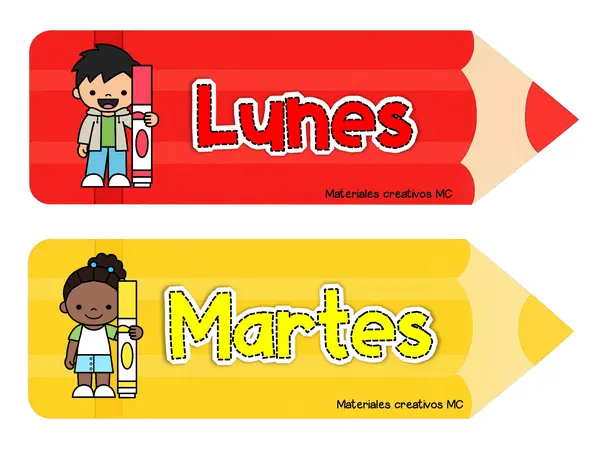DECORACIÓN DÍAS DE LA SEMANA 
