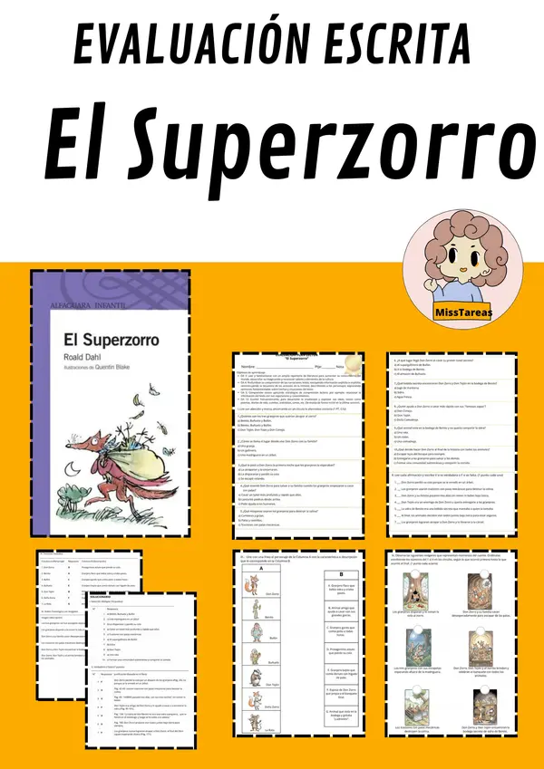  Evaluación Plan Lector "El Superzorro" - Comprensión Lectora