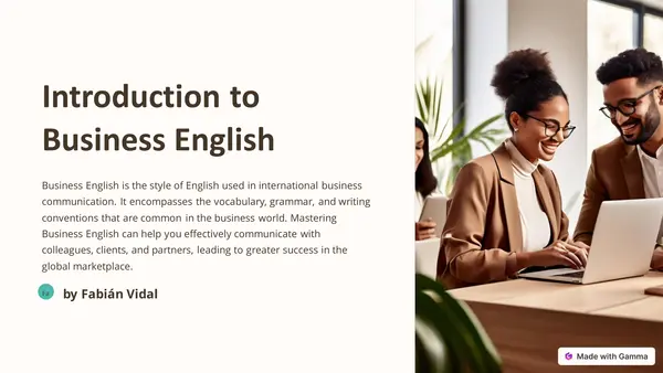 Introduction to business english
