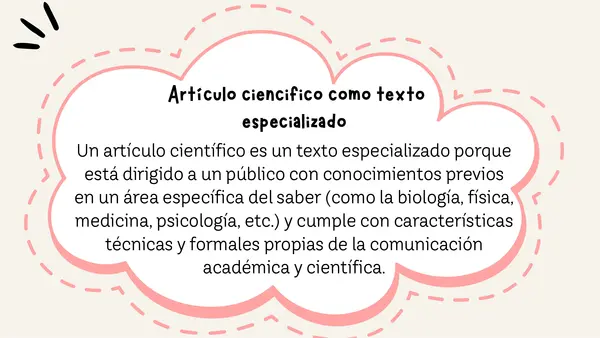 EL artículo cientifico- electivo de 4 medio.