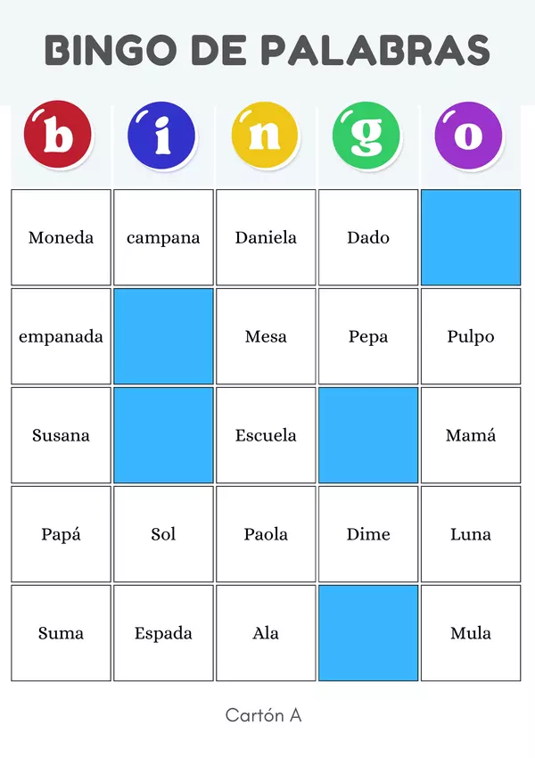 Bingo de palabras