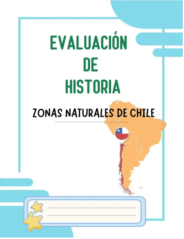 Evaluación de Historia " Zonas Naturales de Chile"