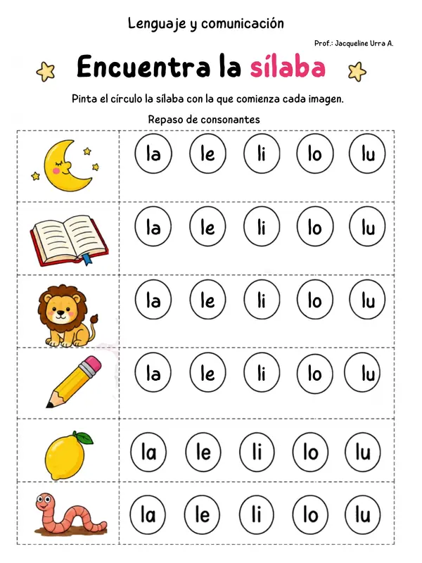 Encuentra la sílaba 
